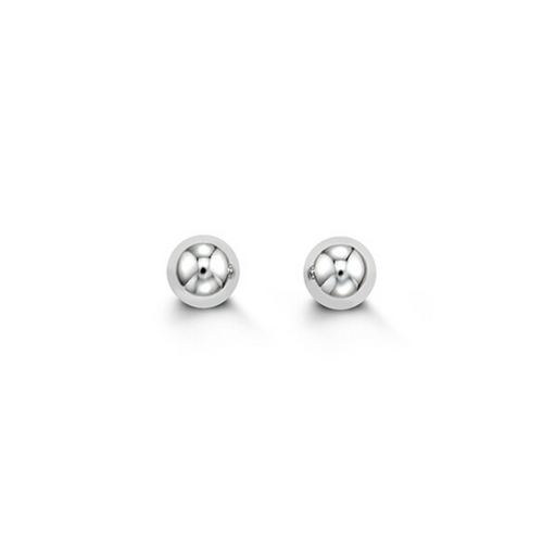 14kt White Gold Ball Stud Earrings 5mm