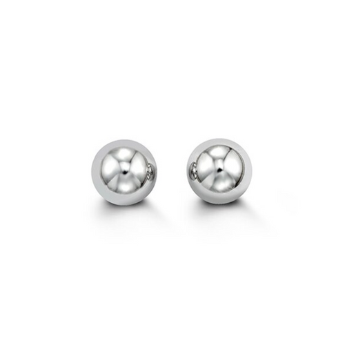 14kt White Gold Ball Stud Earrings 7mm