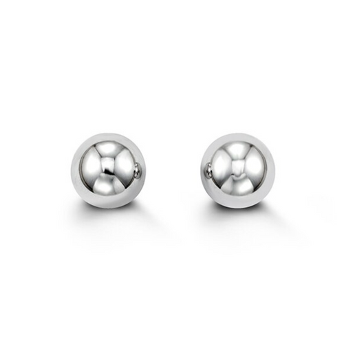 14kt White Gold Ball Stud Earrings 8mm