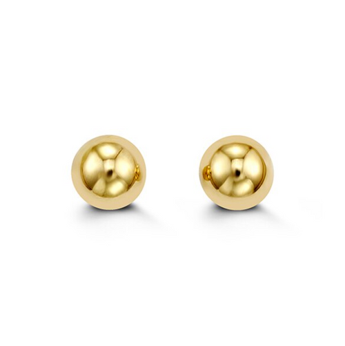 14kt Yellow Gold Ball Stud Earrings 8mm