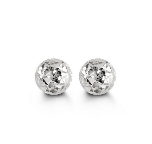 10kt White Gold Ball Stud Earrings 5mm