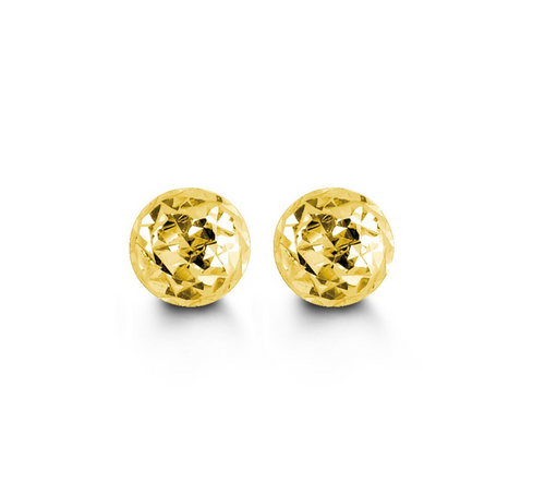 10kt Yellow Gold Ball Stud Earrings 5mm