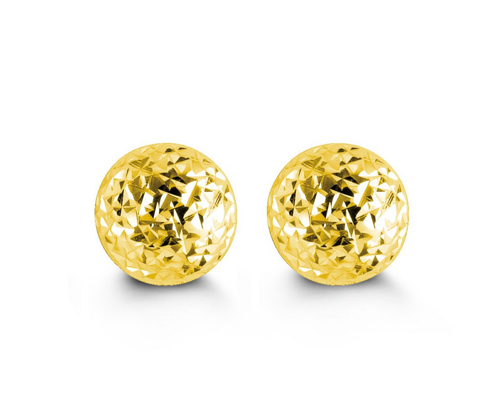 10kt Yellow Gold Ball Stud Earrings 7mm