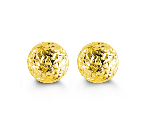 10kt Yellow Gold Ball Stud Earrings 7mm
