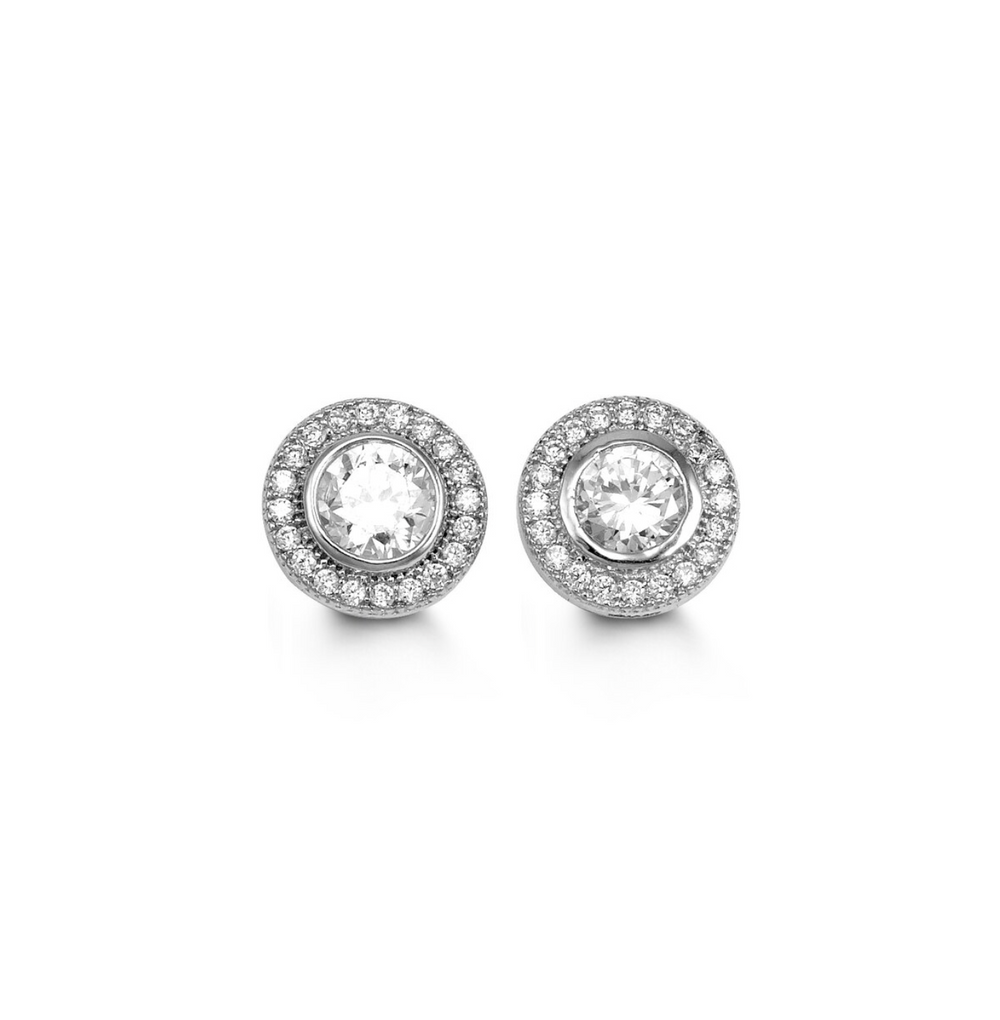 10kt White Gold Stud Earrings