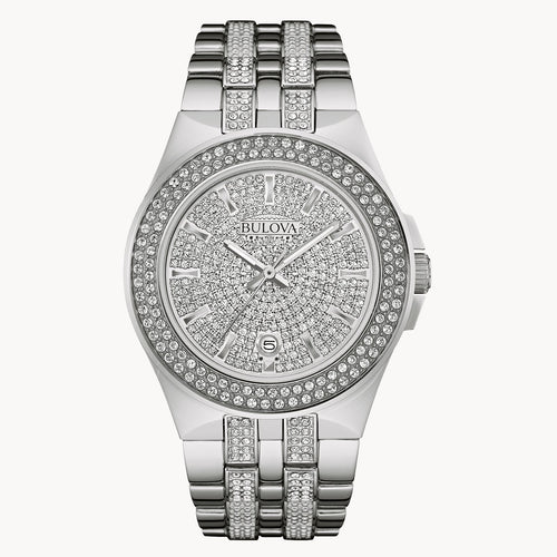 Bulova Phantom Crystal Stainless Steel Watch 96B235