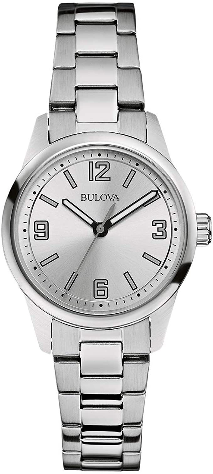 Bulova Stainless Steel Silver-Tone Watch 96L198