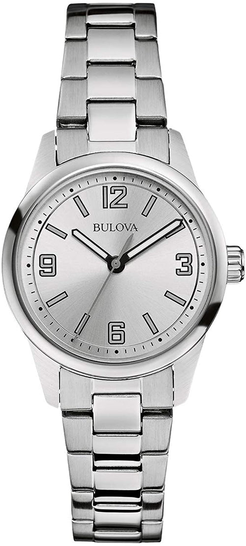 Bulova Stainless Steel Silver-Tone Watch 96L198