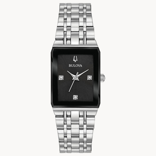 Bulova Quadra Modern Stainless Steel Watch 96P202