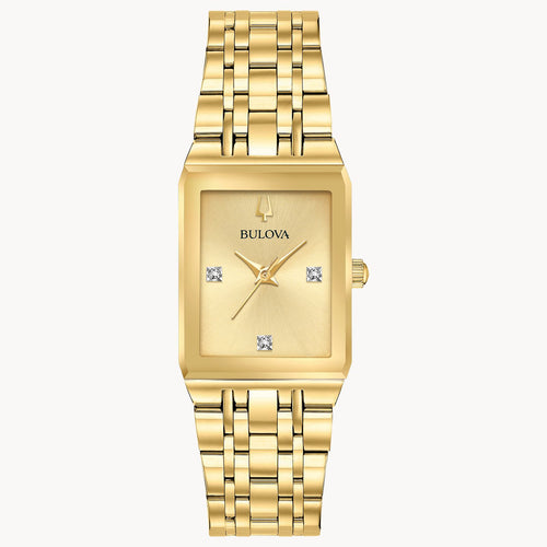 Bulova Quadra Modern Stainless Steel Watch 97P140