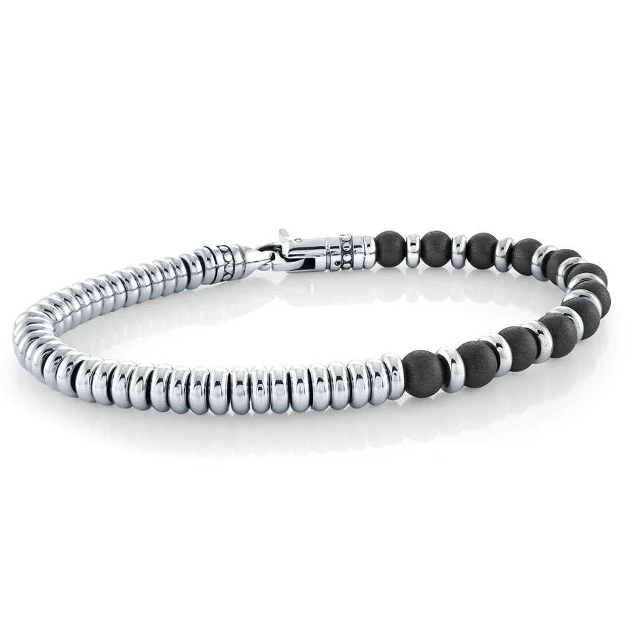 Italgem Stainless Steel Satin Beads Bracelet BB-282
