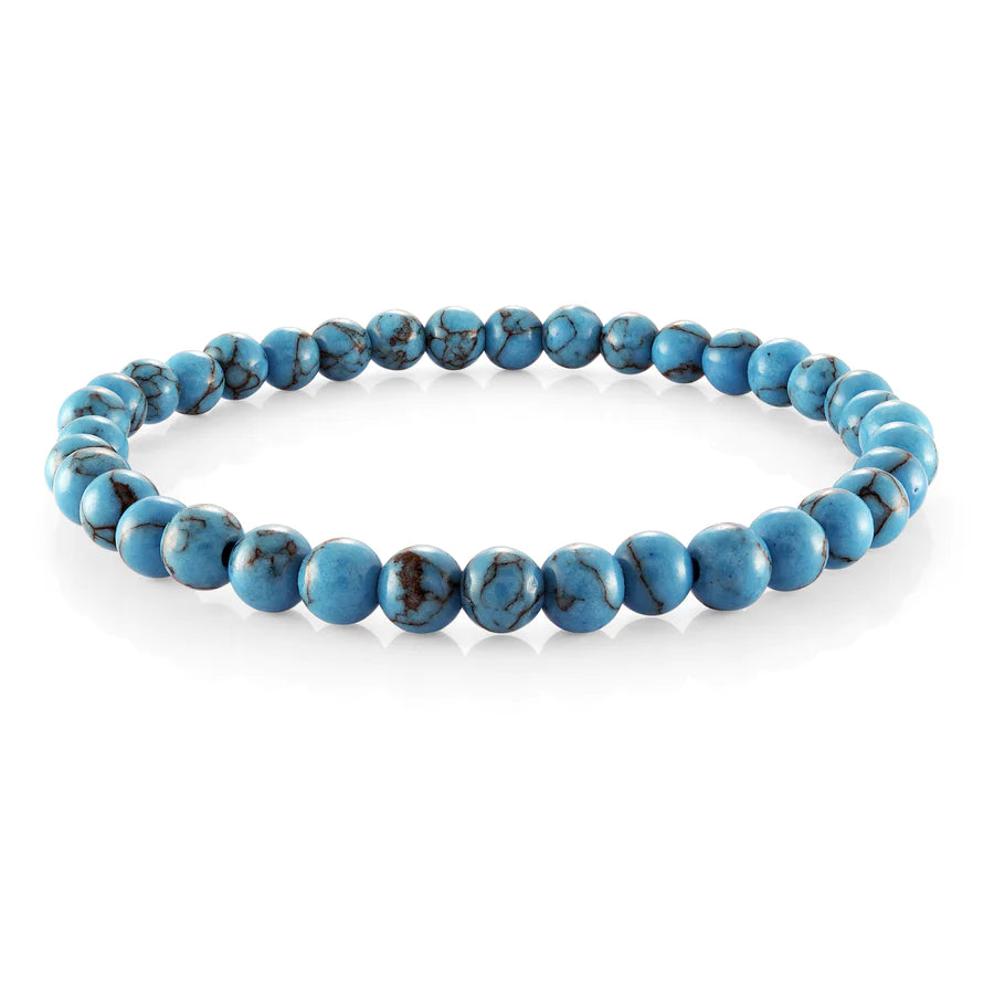 Italgem Blue Turquoise 6mm Bead Bracelet BB-330-M