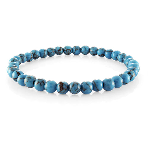 Italgem Blue Turquoise 6mm Bead Bracelet BB-330-M