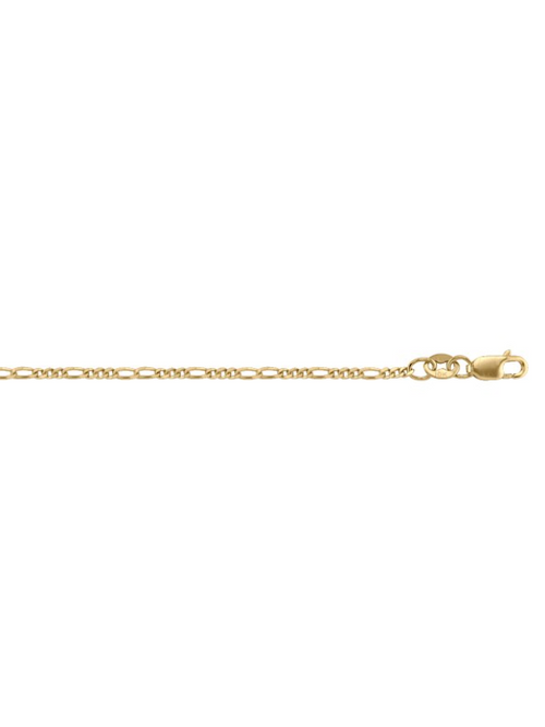 10kt Yellow Gold 1.6mm Solid Figaro Chain