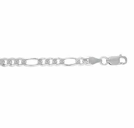 Sterling Silver 7.5mm Figaro Chain 20"