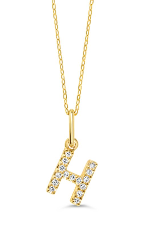 10kt Yellow Gold Diamond Initial Necklace