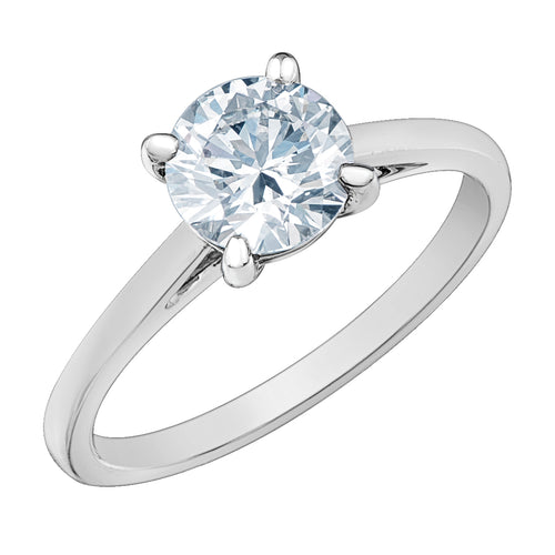 The Cathedral Classic - Round Brilliant Lab Grown Diamond Solitaire - Customizable Engagement Ring