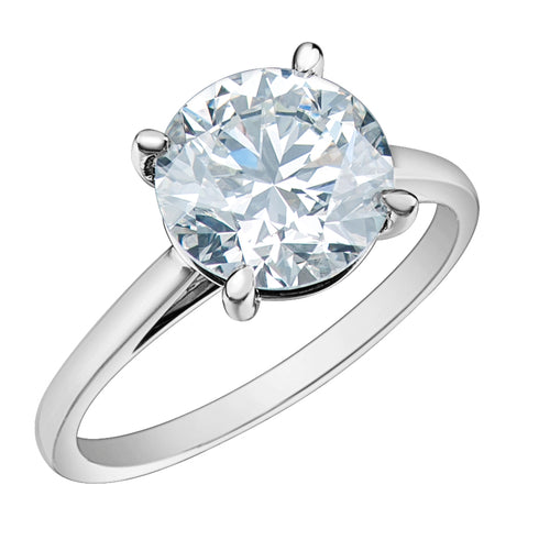 The Cathedral Classic - Round Brilliant Lab Grown Diamond Solitaire - Customizable Engagement Ring