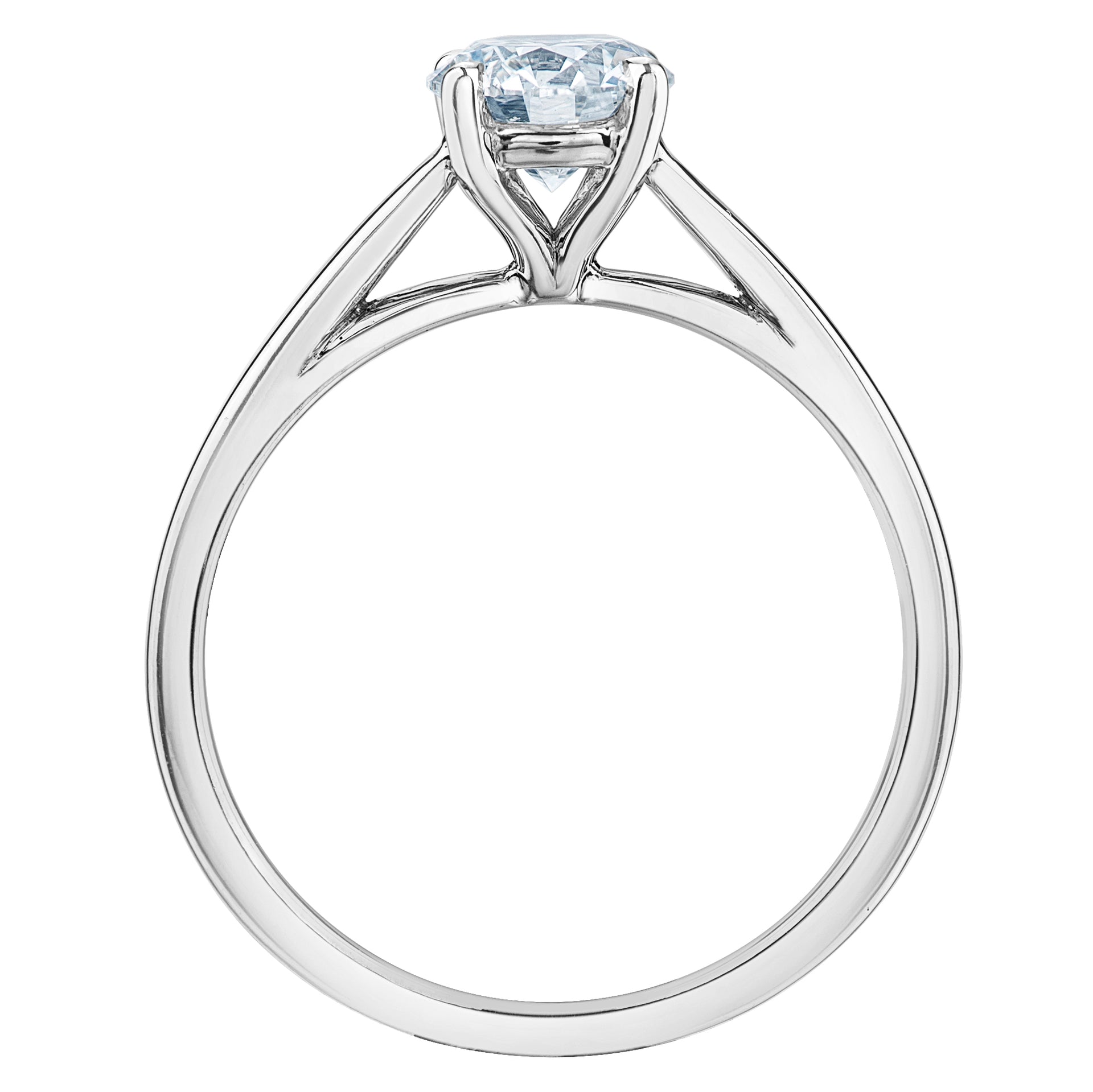The Cathedral Classic - Round Brilliant Lab Grown Diamond Solitaire - Customizable Engagement Ring