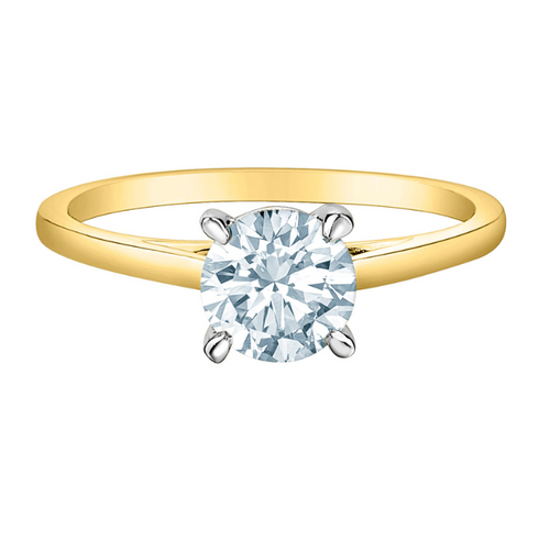 The Cathedral Classic - Round Brilliant Lab Grown Diamond Solitaire - Customizable Engagement Ring