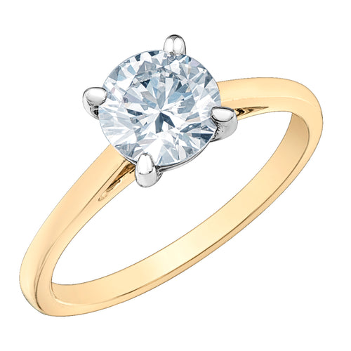The Cathedral Classic - Round Brilliant Lab Grown Diamond Solitaire - Customizable Engagement Ring