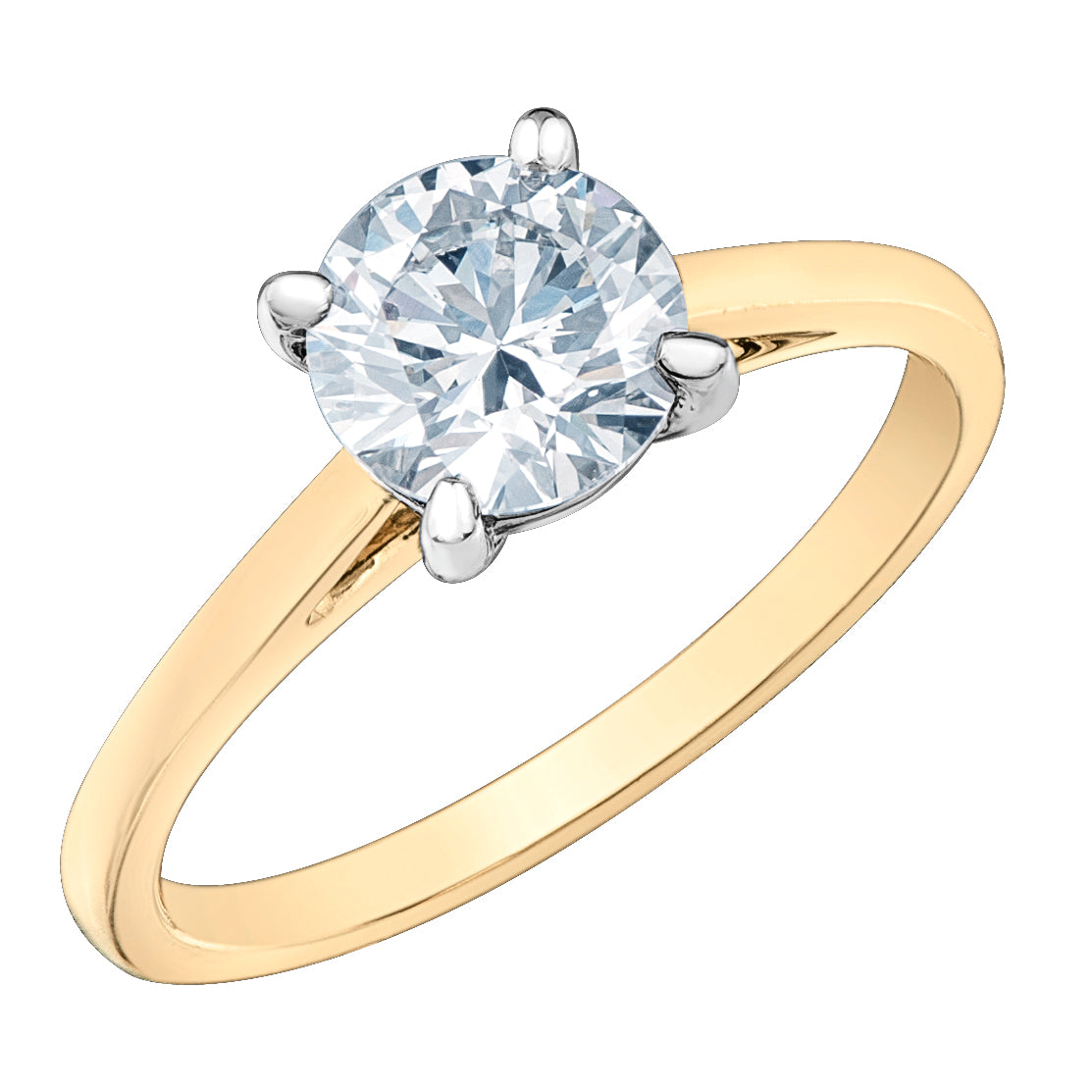 The Cathedral Classic - Round Brilliant Lab Grown Diamond Solitaire - Customizable Engagement Ring