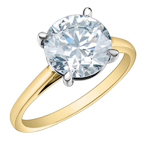 The Cathedral Classic - Round Brilliant Lab Grown Diamond Solitaire - Customizable Engagement Ring