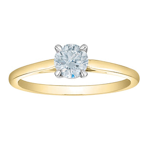 The Cathedral Classic - Round Brilliant Lab Grown Diamond Solitaire - Customizable Engagement Ring