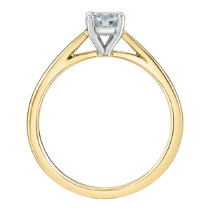 The Cathedral Classic - Round Brilliant Lab Grown Diamond Solitaire - Customizable Engagement Ring