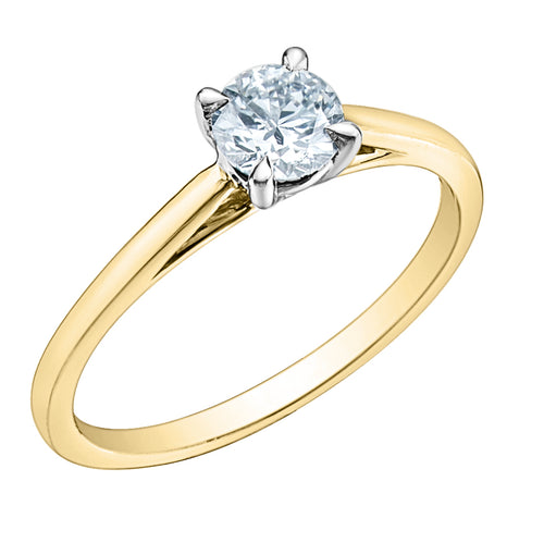 The Cathedral Classic - Round Brilliant Lab Grown Diamond Solitaire - Customizable Engagement Ring