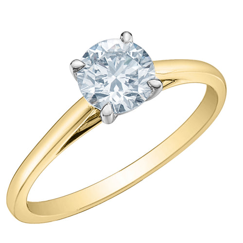 The Cathedral Classic - Round Brilliant Lab Grown Diamond Solitaire - Customizable Engagement Ring