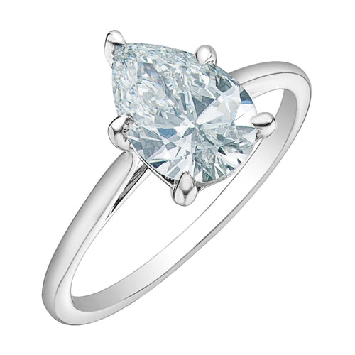 The Cathedral Classic - Pear Cut Lab Grown Diamond Solitaire - Customizable Engagement Ring