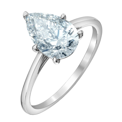 The Cathedral Classic - Pear Cut Lab Grown Diamond Solitaire - Customizable Engagement Ring