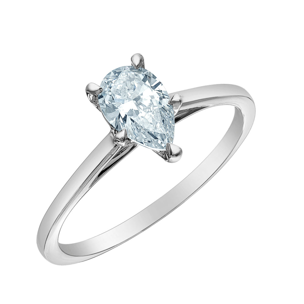 The Cathedral Classic - Pear Cut Lab Grown Diamond Solitaire - Customizable Engagement Ring