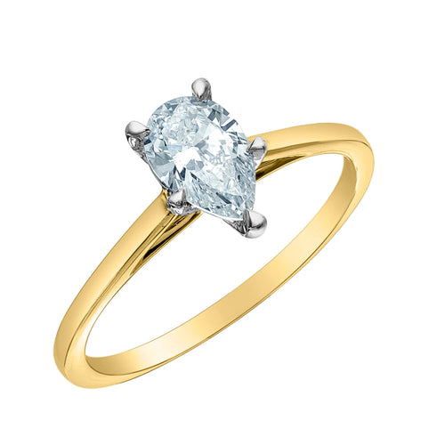 The Cathedral Classic - Pear Cut Lab Grown Diamond Solitaire - Customizable Engagement Ring