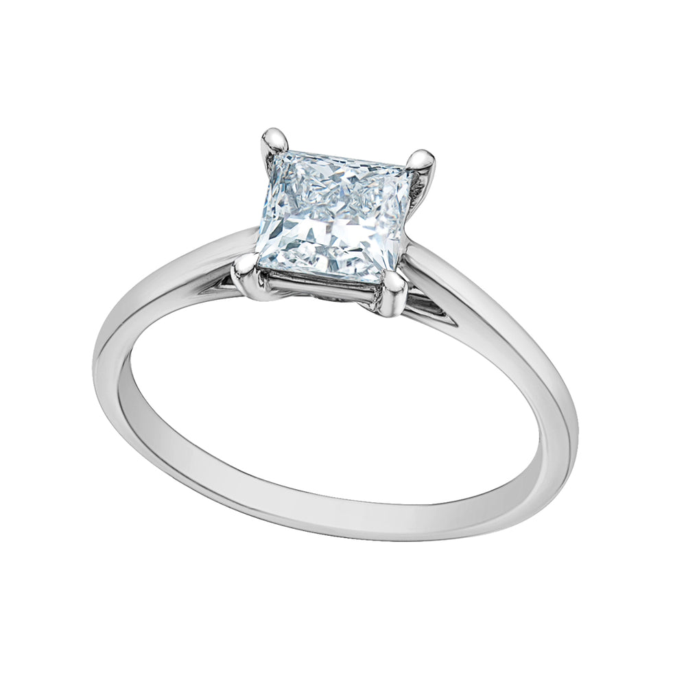 The Cathedral Classic - Princess Cut Lab Grown Diamond Solitaire - Customizable Engagement Ring