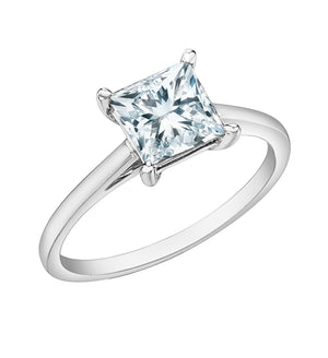 The Cathedral Classic - Princess Cut Lab Grown Diamond Solitaire - Customizable Engagement Ring