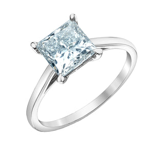 The Cathedral Classic - Princess Cut Lab Grown Diamond Solitaire - Customizable Engagement Ring
