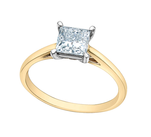 The Cathedral Classic - Princess Cut Lab Grown Diamond Solitaire - Customizable Engagement Ring