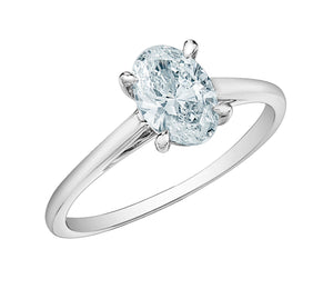 The Cathedral Classic - Oval Lab Grown Diamond Solitaire - Customizable Engagement Ring