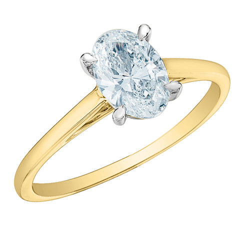 The Cathedral Classic - Oval Lab Grown Diamond Solitaire - Customizable Engagement Ring