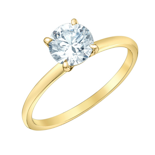 The Petite Peg - Round Brilliant Lab Grown Diamond Solitaire - Customizable Engagement Ring