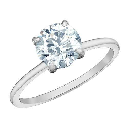 The Petite Peg - Round Brilliant Lab Grown Diamond Solitaire - Customizable Engagement Ring