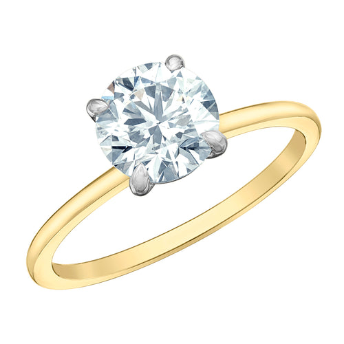 The Petite Peg - Round Brilliant Lab Grown Diamond Solitaire - Customizable Engagement Ring