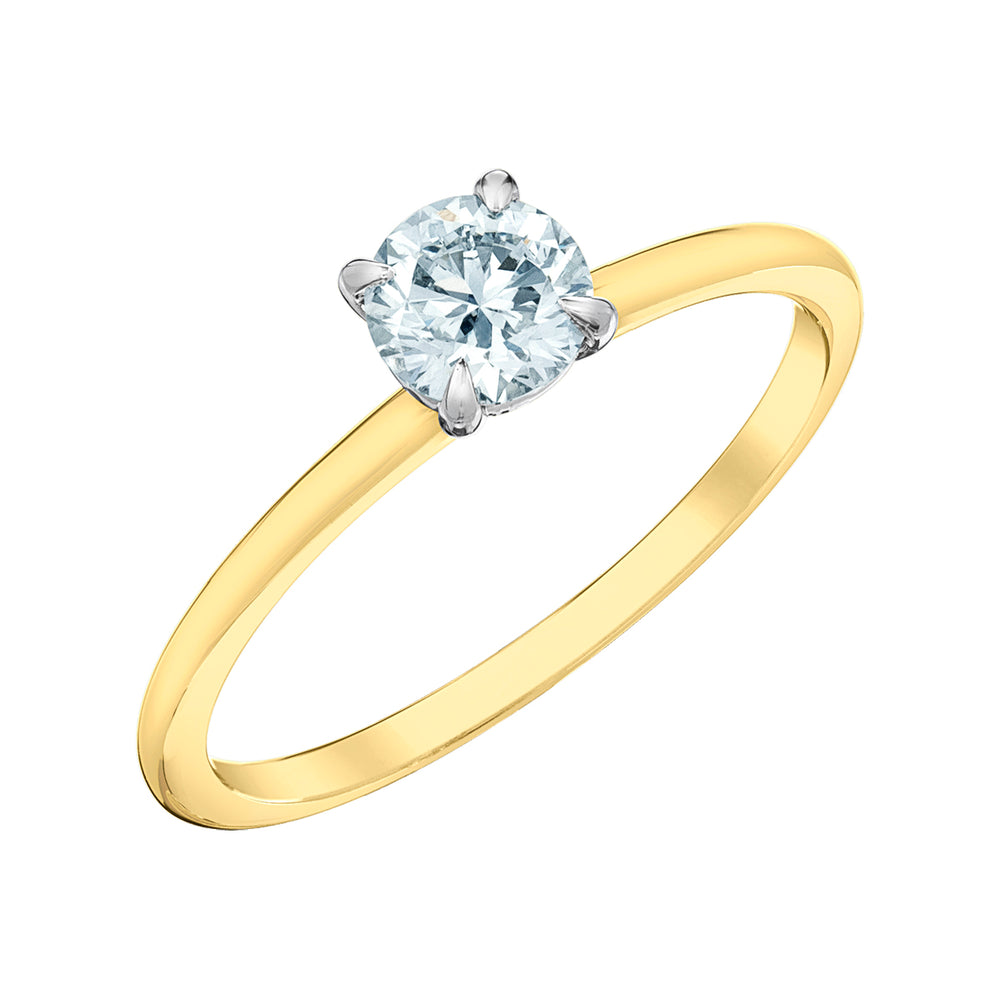 The Petite Peg - Round Brilliant Lab Grown Diamond Solitaire - Customizable Engagement Ring