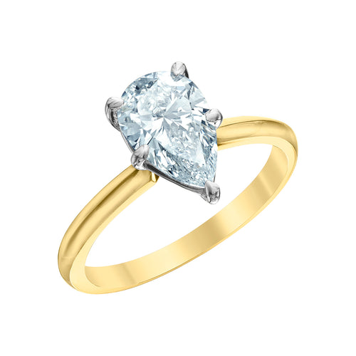 The Soft Knife Edge Solitaire - Customizable Lab Grown Diamond Engagement Ring