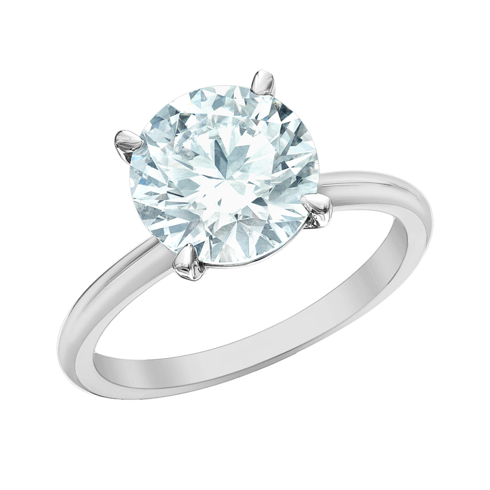 The Soft Knife Edge Solitaire - Customizable Lab Grown Diamond Engagement Ring