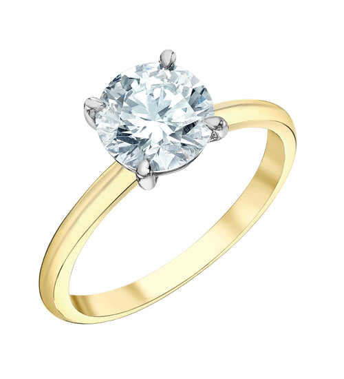 The Soft Knife Edge Solitaire - Customizable Lab Grown Diamond Engagement Ring