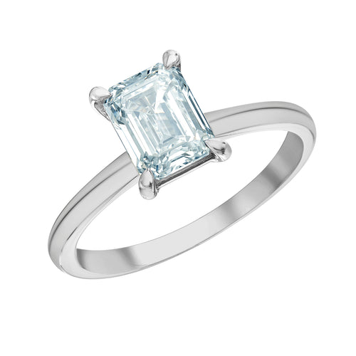 The Soft Knife Edge Solitaire - Customizable Lab Grown Diamond Engagement Ring