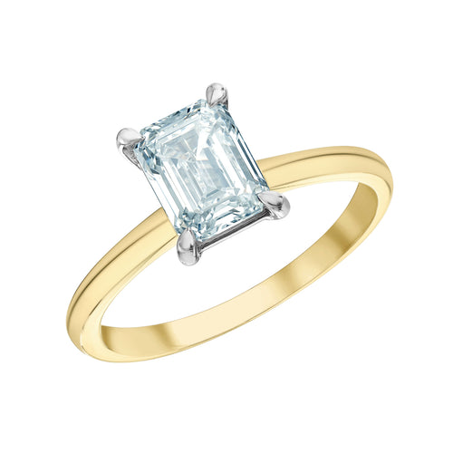 The Soft Knife Edge Solitaire - Customizable Lab Grown Diamond Engagement Ring